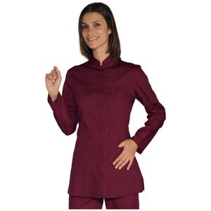 ISACCO Tunique Femme Col Mao Portofino Bordeaux