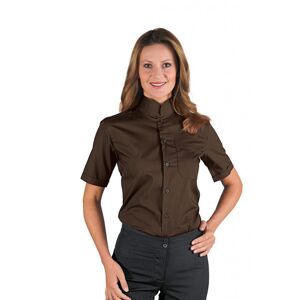 ISACCO Chemise Unisexe Dublino Manches Courtes Marron Cacao