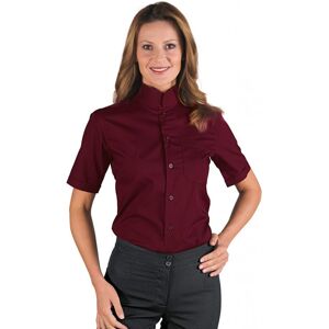 ISACCO Chemise Unisexe Dublino Manches Courtes Bordeaux