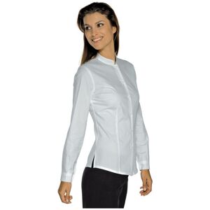 ISACCO Chemise Stretch Col Mao Blanche