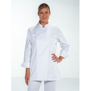 Mylookpro Veste cuisine blanche Femme manches longues SABINE