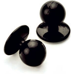 ISACCO Lots de Boutons 10 pieces Noir