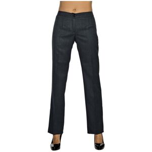 ISACCO Pantalon Femme Anthracite Mi-Saison Coupe Droite