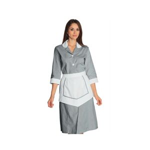 ISACCO Ensemble Femme De Chambre 100% Coton Rayé Noir / Blanc