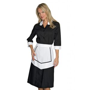 ISACCO Ensemble Femme De Chambre Blouse et Tablier Noir/Blanc