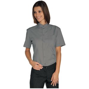 ISACCO Chemise Unisexe Dublino Manches Courtes Gris