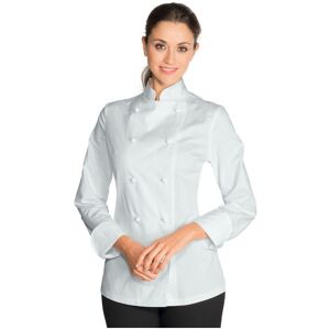 ISACCO Veste de Cuisine Femme Blanc 100% Coton