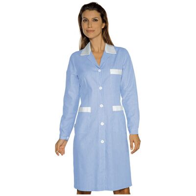 Isacco Blouse De Travail Manches Longues Positano Rayé Bleu Blanc 100% Coton - Publicité Isacco Blouse De Travail Manches Longues Positano Rayé Bleu Blanc 100% Coton - Publicité
