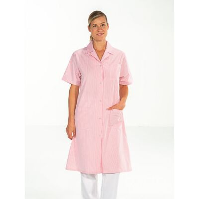 SNV Blouse agent entretien manches courtes rayé rose MADONA - Publicité SNV Blouse agent entretien manches courtes rayé rose MADONA - Publicité