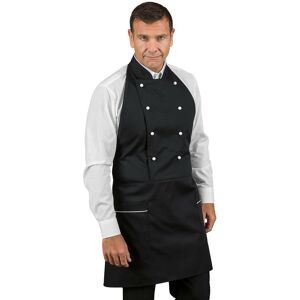 Tablier de cuisine unisexe noir et blanc Isacco