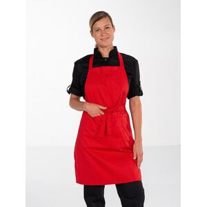 Mylookpro Tablier bavette de service mixte Rouge ANDREA