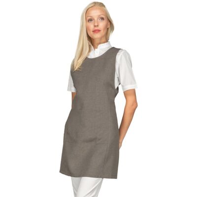Isacco Tablier long pour femme jean gris smoke 100% Coton - Publicité Isacco Tablier long pour femme jean gris smoke 100% Coton - Publicité