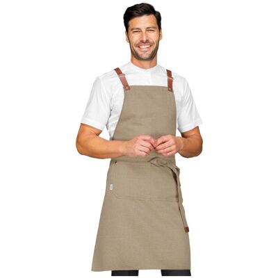 Isacco Tablier Mexicain homme avec poche centrale naturel 100% Polyester - Publicité Isacco Tablier Mexicain homme avec poche centrale naturel 100% Polyester - Publicité