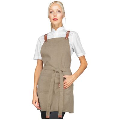 Isacco Tablier Mexicain court femme avec poche centrale naturel 100% Polyester - Publicité Isacco Tablier Mexicain court femme avec poche centrale naturel 100% Polyester - Publicité