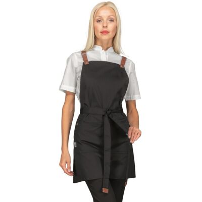 Isacco Tablier Mexicain court femme avec poche centrale noir 100% Polyester - Publicité Isacco Tablier Mexicain court femme avec poche centrale noir 100% Polyester - Publicité