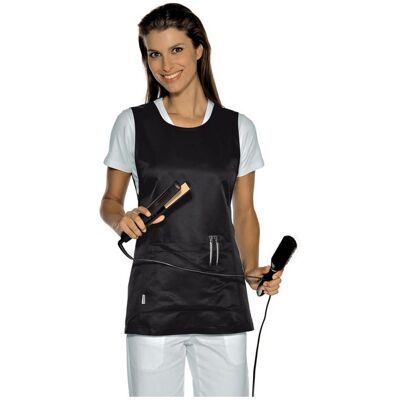 Isacco Tablier Estheticienne Chasuble Papeete Noir - Publicité Isacco Tablier Estheticienne Chasuble Papeete Noir - Publicité