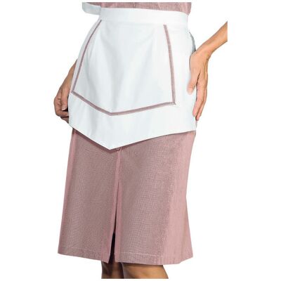 Isacco Tablier femme de chambre Zurigo Blanc Rayé Bordeaux - Publicité Isacco Tablier femme de chambre Zurigo Blanc Rayé Bordeaux - Publicité