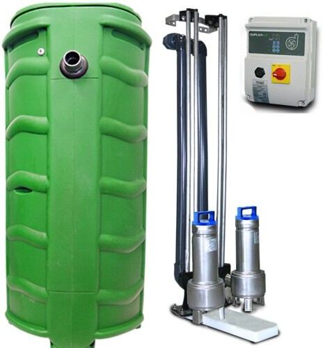 SANIREL Station Relevage 500L Double Pompe Barre de Guidage SANIREL Station Relevage 500L Double Pompe Barre de Guidage