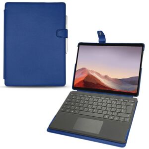 Noreve Housse cuir Microsoft Surface Pro X Évolution Bleu Ocean PU