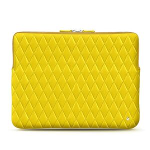 Noreve Housse cuir pour Macbook Pro 15' Pulsion Couture Jaune fluo - Couture