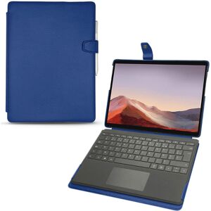 Noreve Housse cuir Microsoft Surface Pro X Évolution Bleu Océan PU