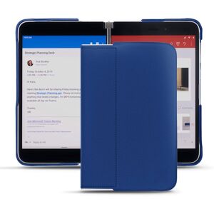 Noreve Coque cuir Microsoft Surface Duo Évolution Bleu Océan PU