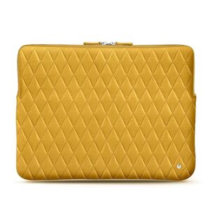 Noreve Housse cuir pour Macbook Pro 15' Tentation Tropézienne Couture Jaune soulèu - Couture