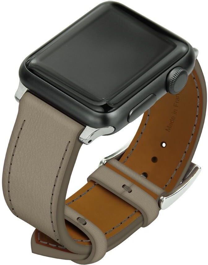 Noreve Bracelet en cuir pour montre Apple Watch – Griffe 1 Darboun sabla Inserts 38 / 40 mm argenté + boucle ardillon argentée Noreve Bracelet en cuir pour montre Apple Watch – Griffe 1 Darboun sabla Inserts 38 / 40 mm argenté + boucle ardillon argentée