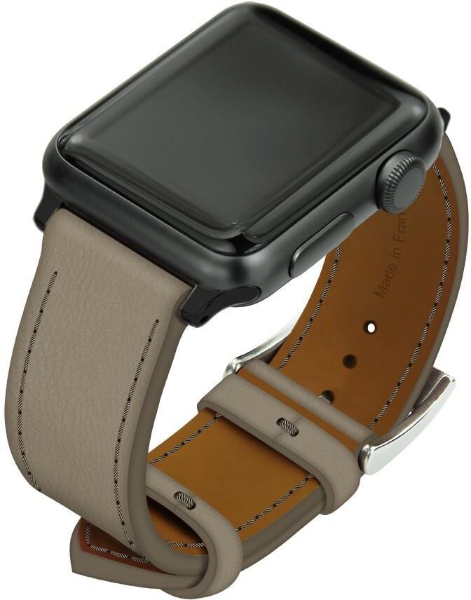 Noreve Bracelet en cuir pour montre Apple Watch – Griffe 1 Darboun sabla Inserts 38 / 40 mm noir + boucle ardillon argentée Noreve Bracelet en cuir pour montre Apple Watch – Griffe 1 Darboun sabla Inserts 38 / 40 mm noir + boucle ardillon argentée