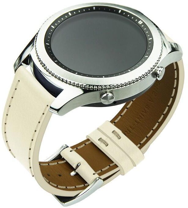 Noreve Bracelet en cuir pour montre connectée - 22mm – Griffe 1 Blanc escumo Noreve Bracelet en cuir pour montre connectée - 22mm – Griffe 1 Blanc escumo