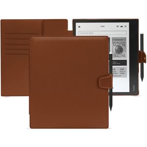 Noreve Housse cuir Kobo Elipsa 2E Évolution Marron PU