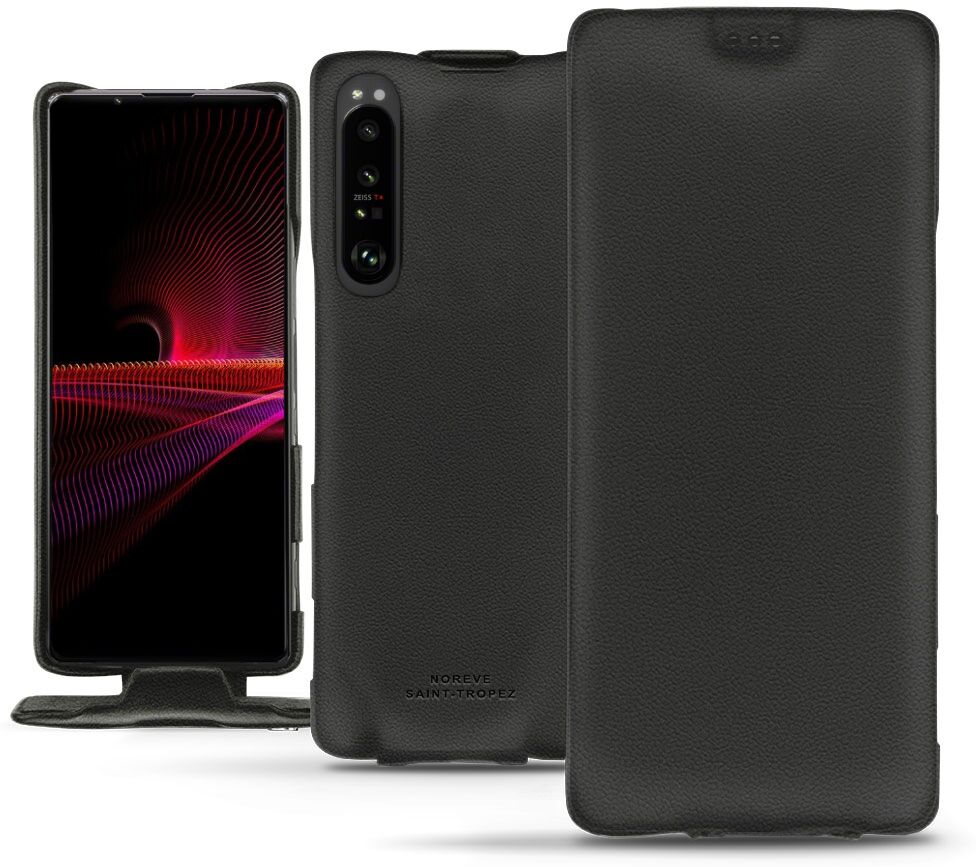 Noreve Housse cuir Sony Xperia 1 III Évolution Noir PU