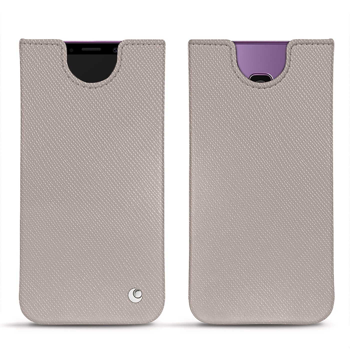 Noreve Pochette cuir Samsung Galaxy S9+ Addiction Taupe innocent