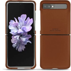 Noreve Coque cuir Samsung Galaxy Z Flip Évolution Marron PU