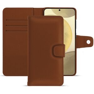 Noreve Étui portefeuille cuir Samsung Galaxy S24+ Évolution Marron PU