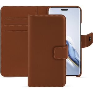 Noreve Étui portefeuille cuir Honor Magic6 Pro Évolution Marron PU