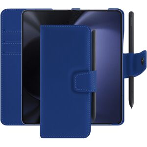 Noreve Étui portefeuille cuir Samsung Galaxy Z Fold5 Évolution Bleu Ocean PU