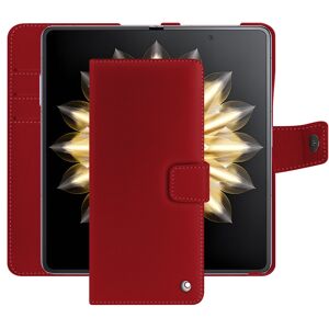 Noreve Étui portefeuille cuir Honor Magic V2 Perpetuelle Rouge