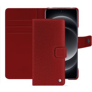 Noreve Étui portefeuille cuir Xiaomi 14 Ultra Ambition Tomate