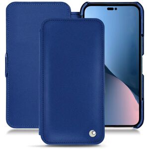 Noreve Housse cuir Apple iPhone 14 Plus Perpétuelle Bleu océan