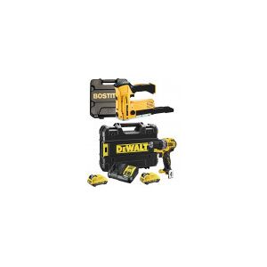 Bostitch LOT DEWALT perceuse DCD701D2 12V 2.0Ah + Agrafeuse emballage BOSTITCH DSA-3522