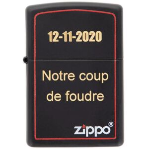 Ocadeau Briquet Zippo noir et rouge