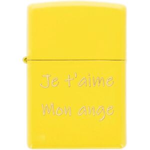 Ocadeau Briquet Zippo jaune gravé