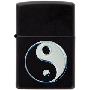 Ocadeau Briquet Zippo yin yang noir gravé