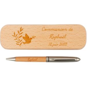 Ocadeau Coffret stylo bois communion