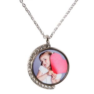 Ocadeau Collier strass photo rond