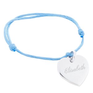 Ocadeau Bracelet cœur argent cordon bleu