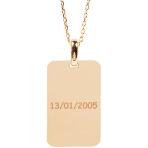 Ocadeau Grand pendentif rectangle plaqué or