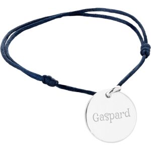 Ocadeau Bracelet rond argent cordon marine