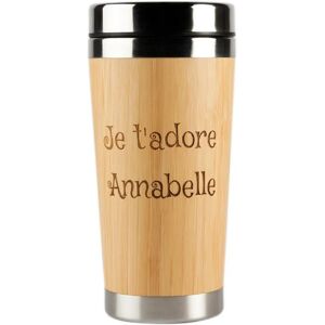 Ocadeau Mug thermos bois grave